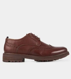 Outlet DERBY WINGTIP PIEL CAFÉ Hombre Casual