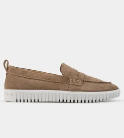 Sale MOCASÍN CASUAL PIEL BEIGE Mujer Flats Y Mocasines