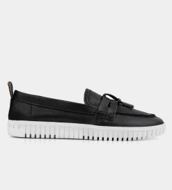 Outlet MOCASÍN CASUAL PIEL NEGRO Mujer Flats Y Mocasines