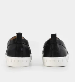 Outlet MOCASÍN CASUAL PIEL NEGRO Mujer Flats Y Mocasines