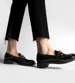 Best MOCASÍN HERRAJE CHAROL NEGRO Mujer Flats Y Mocasines