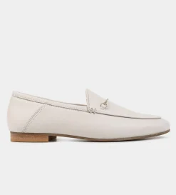 Best MOCASÍN HERRAJE PIEL BLANCO Mujer Piel Auténtica | Flats Y Mocasines