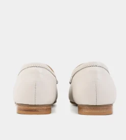 Best MOCASÍN HERRAJE PIEL BLANCO Mujer Piel Auténtica | Flats Y Mocasines
