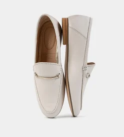 Best MOCASÍN HERRAJE PIEL BLANCO Mujer Piel Auténtica | Flats Y Mocasines