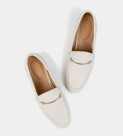 Best MOCASÍN HERRAJE PIEL BLANCO Mujer Piel Auténtica | Flats Y Mocasines