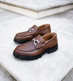 Discount MOCASÍN TRACK HERRAJE PIEL CAFÉ Hombre Mocasines