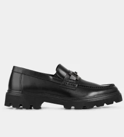 New MOCASÍN TRACK HERRAJE PIEL NEGRO Hombre Mocasines