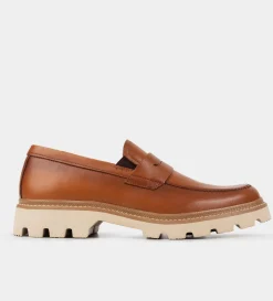 Clearance MOCASÍN TRACK PIEL MIEL Hombre Mocasines
