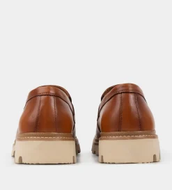 Clearance MOCASÍN TRACK PIEL MIEL Hombre Mocasines