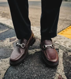 Fashion MOCASÍN TRACK PIEL TEXTURA CAFÉ Hombre Mocasines