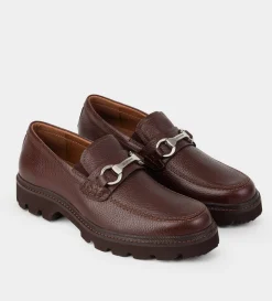 Fashion MOCASÍN TRACK PIEL TEXTURA CAFÉ Hombre Mocasines