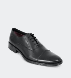 Outlet OXFORD PUNTERA PIEL NEGRO Hombre Vestir
