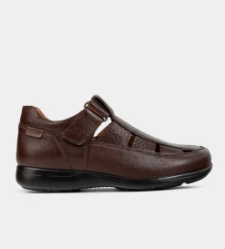Discount SANDALIA CASUAL PIEL CAFÉ Hombre Sandalias