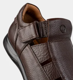 Discount SANDALIA CASUAL PIEL CAFÉ Hombre Sandalias