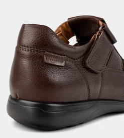 Discount SANDALIA CASUAL PIEL CAFÉ Hombre Sandalias