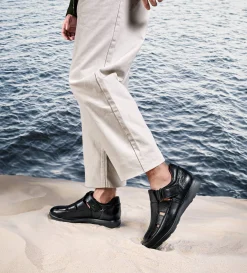 Outlet SANDALIA CASUAL PIEL NEGRO Hombre Sandalias