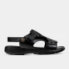 New SANDALIA CONFORT AJUSTABLE PIEL NEGRO Hombre Sandalias