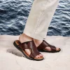 Hot SANDALIA CONFORT PIEL CAFÉ Hombre Sandalias