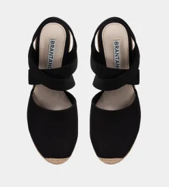 Clearance SANDALIA CUÑA ALPARGATA NEGRO Mujer Sandalias Y Plataformas