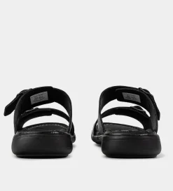 Fashion SANDALIA DOBLE CORREA PIEL NEGRO Hombre Sandalias