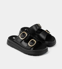 Discount SANDALIA FLAT HEBILLAS NEGRO Mujer Sandalias Y Plataformas