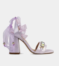 Best SANDALIA LAZO SATIN CRISTALES LILA Mujer Fiesta | Sandalias Y Plataformas