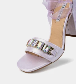 Best SANDALIA LAZO SATIN CRISTALES LILA Mujer Fiesta | Sandalias Y Plataformas