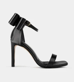 Fashion SANDALIA MOÑO TEXTIL NEGRO Mujer Fiesta | Sandalias Y Plataformas