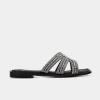 Best SANDALIA PLANA BRILLOS NEGRO Mujer Sandalias Y Plataformas