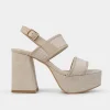Hot SANDALIA PLATAFORMA ALTA TEXTIL BEIGE Mujer Sandalias Y Plataformas