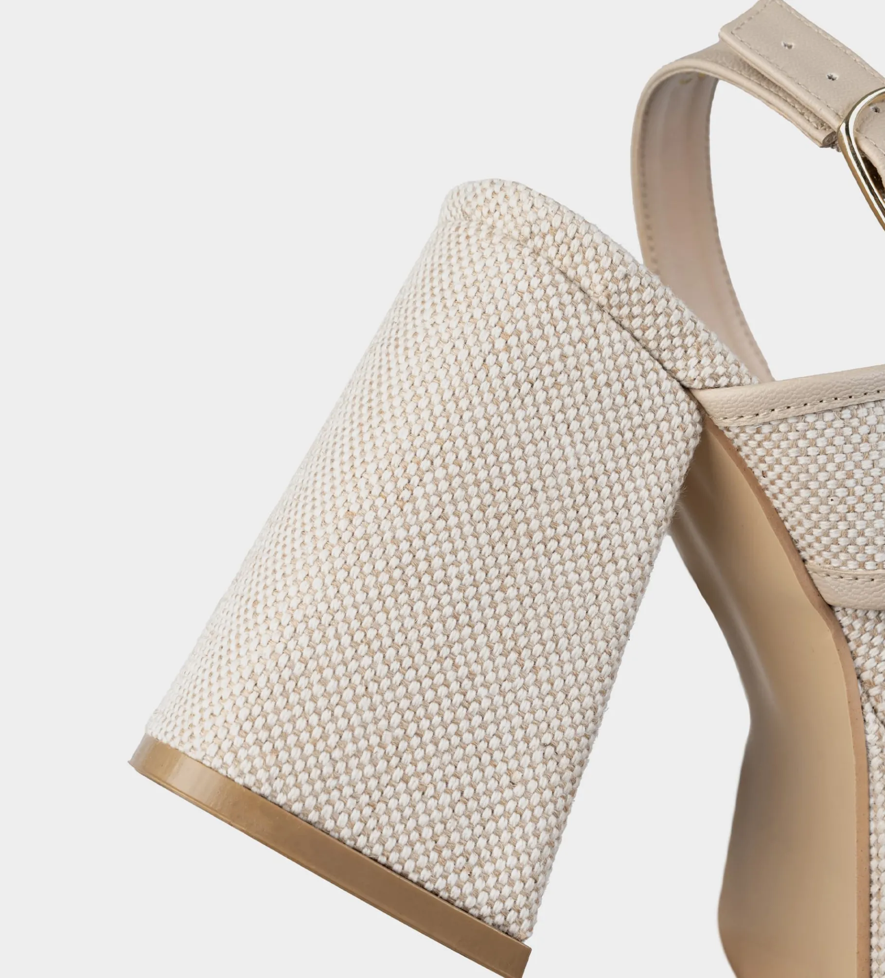 Hot SANDALIA PLATAFORMA ALTA TEXTIL BEIGE Mujer Sandalias Y Plataformas