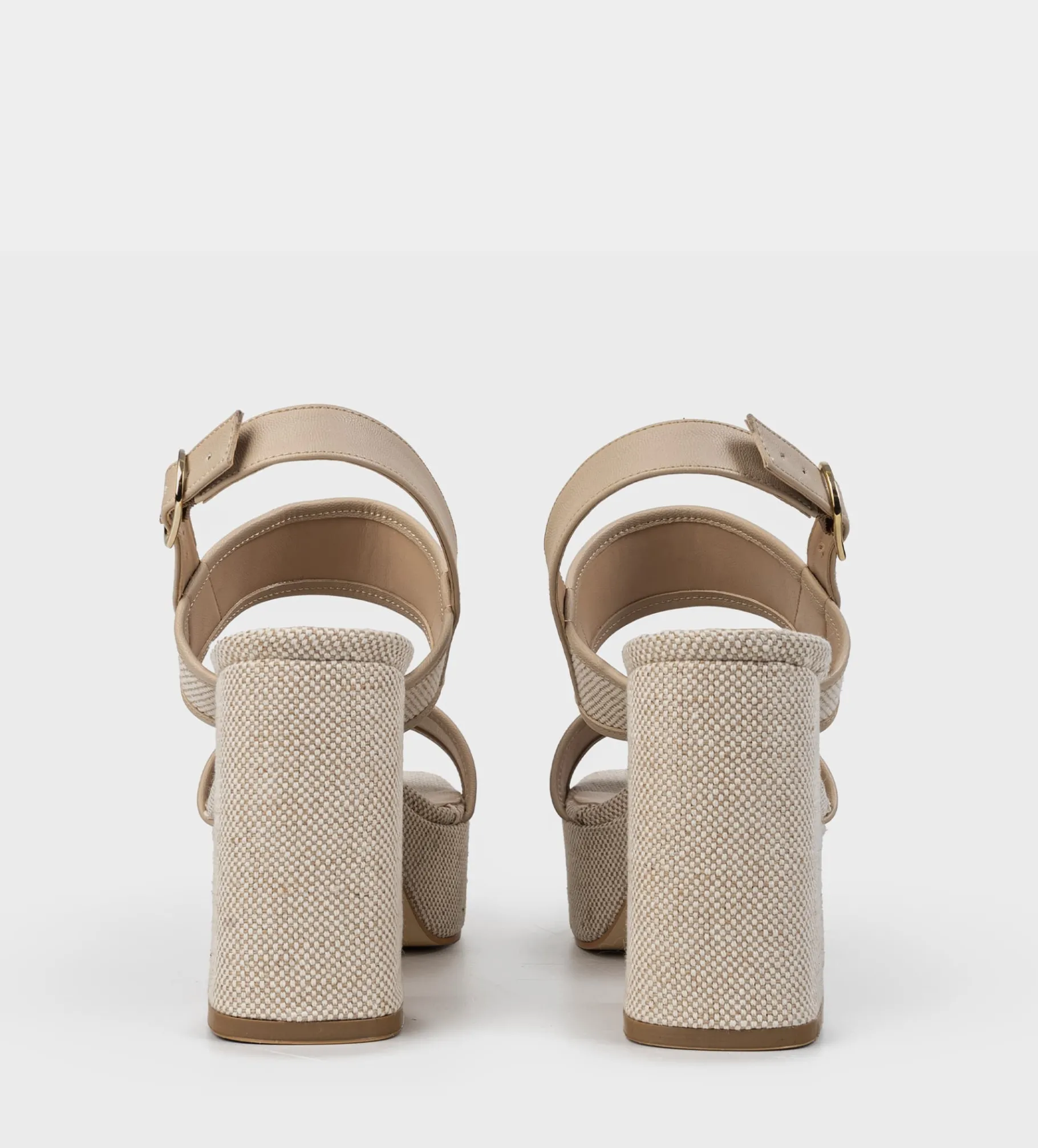 Hot SANDALIA PLATAFORMA ALTA TEXTIL BEIGE Mujer Sandalias Y Plataformas