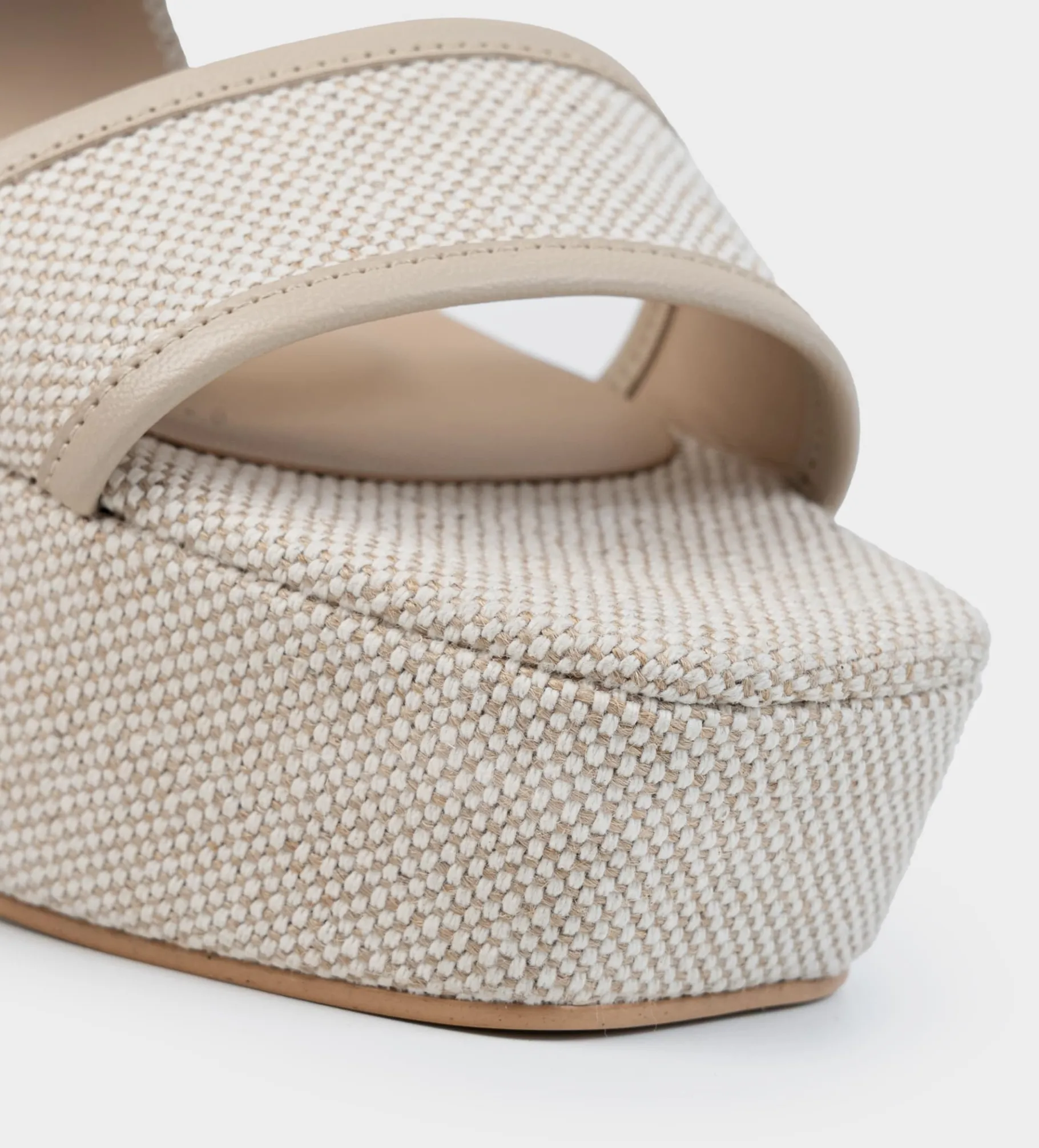 Hot SANDALIA PLATAFORMA ALTA TEXTIL BEIGE Mujer Sandalias Y Plataformas