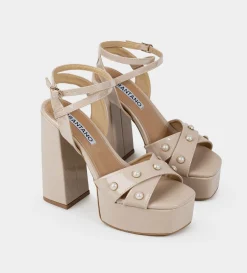 Fashion SANDALIA PLATAFORMA CHAROL BEIGE Mujer Bride Collection