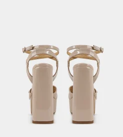 Fashion SANDALIA PLATAFORMA CHAROL BEIGE Mujer Bride Collection