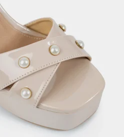 Fashion SANDALIA PLATAFORMA CHAROL BEIGE Mujer Bride Collection