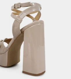 Fashion SANDALIA PLATAFORMA CHAROL BEIGE Mujer Bride Collection