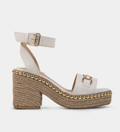Outlet SANDALIA PLATAFORMA HERRAJE BEIGE Mujer Sandalias Y Plataformas