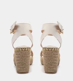 Outlet SANDALIA PLATAFORMA HERRAJE BEIGE Mujer Sandalias Y Plataformas