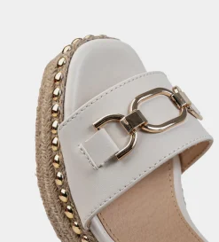 Outlet SANDALIA PLATAFORMA HERRAJE BEIGE Mujer Sandalias Y Plataformas