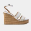 Hot SANDALIA PLATAFORMA TEXTIL BLANCO Mujer Sandalias Y Plataformas