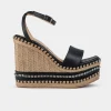 New SANDALIA PLATAFORMA YUTE NEGRO Mujer Sandalias Y Plataformas