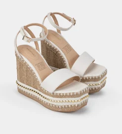 Online SANDALIA PLATAFORMA YUTE BLANCO Mujer Sandalias Y Plataformas