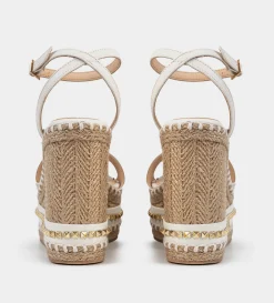 Online SANDALIA PLATAFORMA YUTE BLANCO Mujer Sandalias Y Plataformas
