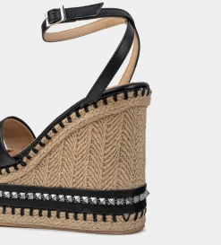 New SANDALIA PLATAFORMA YUTE NEGRO Mujer Sandalias Y Plataformas