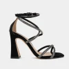 Clearance SANDALIA TACÓN BRILLOS NEGRO Mujer Fiesta | Sandalias Y Plataformas