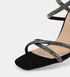 Clearance SANDALIA TACÓN BRILLOS NEGRO Mujer Fiesta | Sandalias Y Plataformas