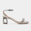 Outlet SANDALIA TACÓN BRILLOS PLATA Mujer Fiesta | Sandalias Y Plataformas