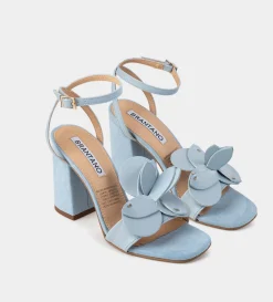 Online SANDALIA TACÓN FLOR AZUL Mujer Sandalias Y Plataformas