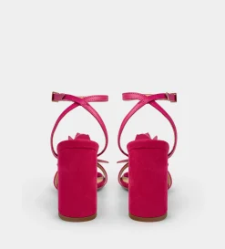 Hot SANDALIA TACÓN FLOR ROSA Mujer Sandalias Y Plataformas